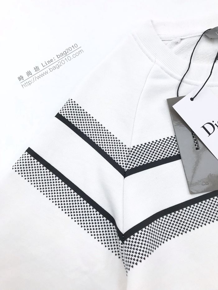 Dior男裝 迪奧秋冬新款衛衣 後背3D立體發泡字母 對位橫條 男女同款  ydi3266